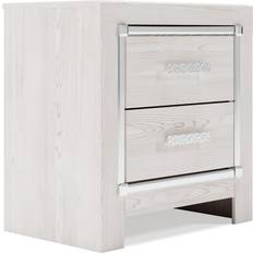 Ashley White Bedside Tables Ashley Signature Altyra Glam Two Bedside Table