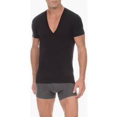 2(X)IST Pima Slim-Fit Deep V-Neck T-Shirt BLACK