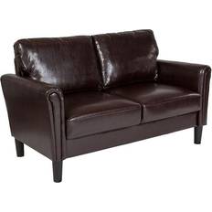 Ledersofas - Schwarz Flash Furniture Bari Sofa 144.8cm Zweisitzer