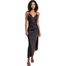 SER.O.YA Emma Silk Dress in Black Black