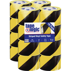 Tape Logic Brand Solid Vinyl Safety 3" Yd., Black/Yellow Stripes, Of 16