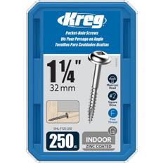 Kreg SML-F125-250 Zinc Pocket Screws Fine Thread Maxi-Loc Head 250