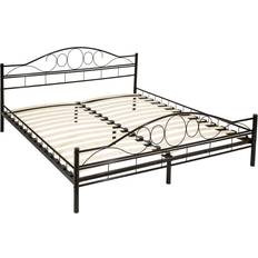tectake Med Lamelbund 200 x 180 cm Sort Sengeramme