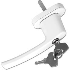 tectake Lot de 2 Poignées De Fenêtre - Blanc
