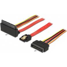 Sata 22 pin DeLock 22-Pin adapterkabel 7-Pin 15-Pin strøm