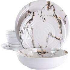 Melamine Kitchen Accessories Elama Fine Sculpture Dinner Set 12