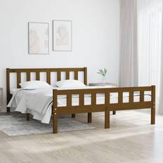 Strutture letto vidaXL honey brown, Solid Bed Frame Bed