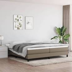 vidaXL med madrass taupe Kontinentalsäng