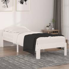 Senger & Madrasser vidaXL white, 2ft6 small single Solid Bed Frame Sängram