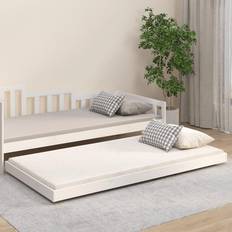 Lits et Matelas vidaXL Blanc 80x200 cm Bois de Pin Massif