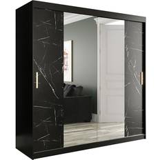 Oro Almacenamiento Ropa Furniturebox Marmuria with Mirrors Edge Marble Pattern Armario 200x200cm