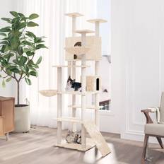 VidaXL Husdjur vidaXL Cat Tree with Scratching Posts Cream