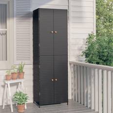 vidaXL Garden Storage Cabinet Black 59 x 40 x 180 cm