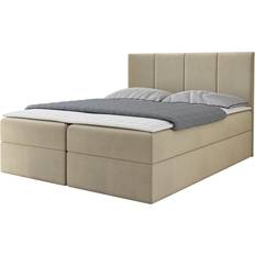 180cm - Beige Manteresängyt Baltimore 147 Manila 02 184x208x103 cm Cama Continental