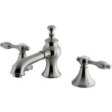 Taps Kingston Brass KC7068TAL 8 in Widespread Bathroom Faucet Brushed Nic
