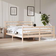 vidaXL Solid Wood Pine Bed Frame 200 x 200 cm