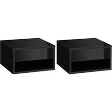 Black Bedside Tables Homcom Floating Bedside Table