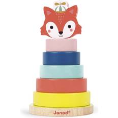 Legno Giocattoli impilabili Janod Baby Forest Fox Stacker