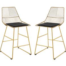 Gold Chairs Homcom Set of 2 Bar Stool 2pcs