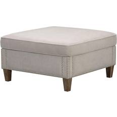 Gris Taburetes Hill Interiors Vesper Ottoman Foot Stool Taburete