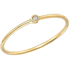 Zoe Chicco Thin Ring - Gold/Diamond