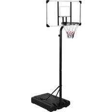 vidaXL Supporto Per Pallacanestro Trasparente 256-361 Cm Policarbonato