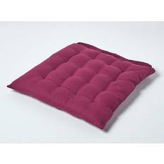 Coton Coussins de chaise Homescapes Galette Chaisse Capitonnée 40 x 40 cm Prune Coussin de chaise