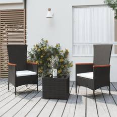 Stål Loungeset vidaXL trädgården 3 Loungeset, Bord inkl. 2 Stolar