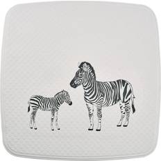 Zwart Antislip Badmatten Ridder Douchemat Zebra 54 x 54 cm with en Zwart