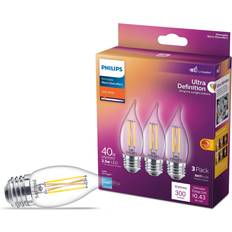 Light Bulbs Philips 566679 3.5BA11/PER/UD/CL/G/E26/WGD 6/3PF T20 Decorative Chandelier Antique Filament LED Light Bulb