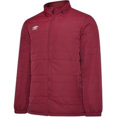 Umbro Childrens/kids Club Essential Bench Jacket new Claret