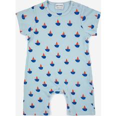 Elastaani Playsuits Bobo Choses Printed Romper With Sailing Boats - Blue