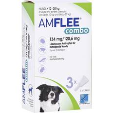 Angelschnur TAD Pharma AMFLEE combo 134/120,6mg Lsg.z.Auf.f.Hunde 10-20kg 3 Stück