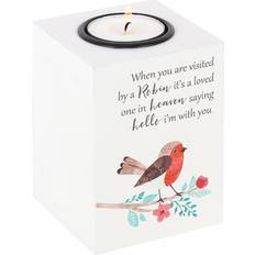 Something Different Robin Tealight White Candle Holder