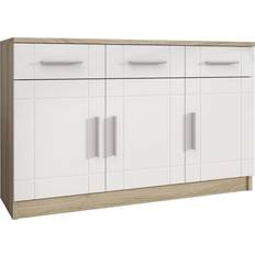 Lipastot ale Tucson 145 Roble Sonoma Blanco 70 x 103 x 37 cm Cómoda