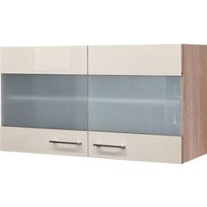 Beige Vitrinen Flex-Well Glas-Hängeschrank »Nepal«, melaminbeschichtete Spanplatte Vitrine