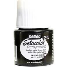 Braun Ölfarben Pebeo Setacolor Transparent Fabric Paint velvet brown 45 ml