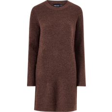 Pieces Strikkjole pcEllen LS O-neck Knit Dress Rød