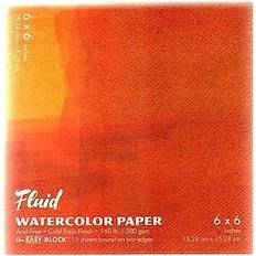 Red Watercolor Paper Global Art Fluid Cold Press Watercolor Paper, 6 X 6 Block, 3/Pack 98785-Pk3 Quill