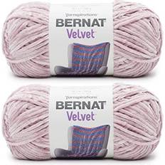 Yarn & Needlework Supplies Bernat Sammetsgarn, rökig violett 2 stycken