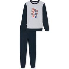 164 Pyjamasar Schiesser Pojkar pyjamas lång pyjamas-set, grå mel