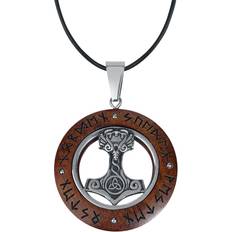 Thors hammer smykke Etnox Halskæde - Thor's Hammer - Unisex - Sølvfarvet