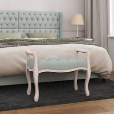 Gris Banquettes vidaXL Banc Gris Clair 80 x 45 x 60 cm Velours Banquette