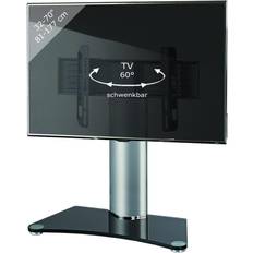 Black glass tv stand VCM TV Table Stand Windoxa Maxi Black Glass