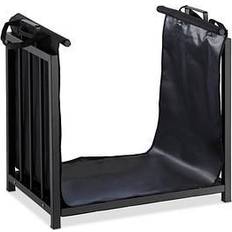 Relaxdays Kaminholzkorb schwarz 51,0 x 37,0 x 50,0 cm