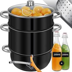 Exprimidores Kesser Exprimidor A Vapor 15 l Inoxidable Incl. 2 Botellas Para Planchar Frutas Y Verduras