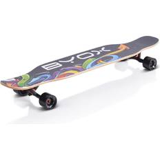 Longboards Byox Byox Skateboard Longboard 42" Dancing Style PU Rollen ABEC-9 bis 100 kg Gurt schwarz