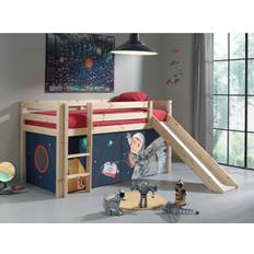 Loftbetten Vipack Kinderzimmer Spielbett Textil Set Spaceman PINOO-12 lackiert, B/H/T: ca.