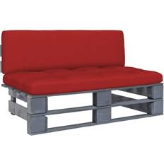 vidaXL Tuinmiddenbank Pallet Geïmpregneerd Grenenhout Grijs Canapé Modulaire