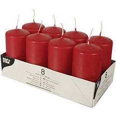 Red Candles Papstar Paraffin Candle